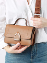 Sac Bandouli�re S Altesse Cuir Etrier Marron altesse EALT048S-vue-porte