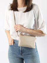 Sac Bandouli�re Tradition Cuir Etrier Beige tradition ETRA0141-vue-porte