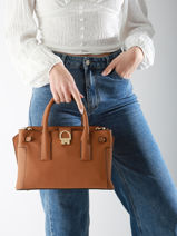 Sac Port� Main S Equestre Cuir Etrier Marron equestre EEQT142S-vue-porte