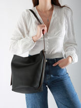 Sac Port� �paule Sac � Dos M Cavalier Cuir Etrier Noir cavalier ECLR126M-vue-porte