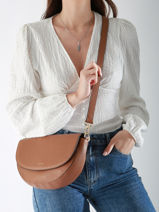 Sac Bandouli�re Tradition Cuir Etrier Marron tradition ETRA065M-vue-porte