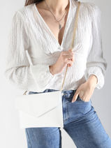 Pochette De Soir�e L Paddock Cuir Etrier Blanc paddock EPAD075L-vue-porte