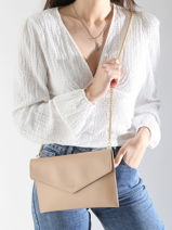 Pochette De Soir�e L Paddock Cuir Etrier Beige paddock EPAD075L-vue-porte