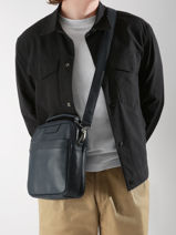 Sac Bandouli�re Flandres Cuir Etrier Bleu flandres EFLA732M-vue-porte