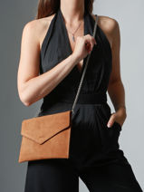 Large Leather Paddock Clutch Bag Etrier Brown paddock EPAD075L-vue-porte