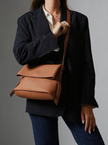 Sac Bandouli�re Cavalier Cuir Etrier Marron cavalier ECLR135M-vue-porte
