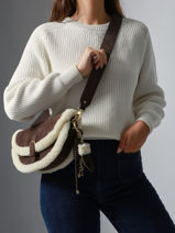 Sac Bandouli�re Alpin Cuir Etrier Marron alpin EALP050S-vue-porte