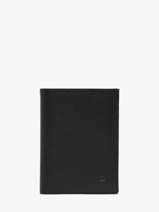 Wallet With Coin Purse Leather Etrier Black madras EMAD5016