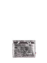 Porte-cartes Etincelle Iris�e Cuir Etrier Argent etincelle irisee EETI011